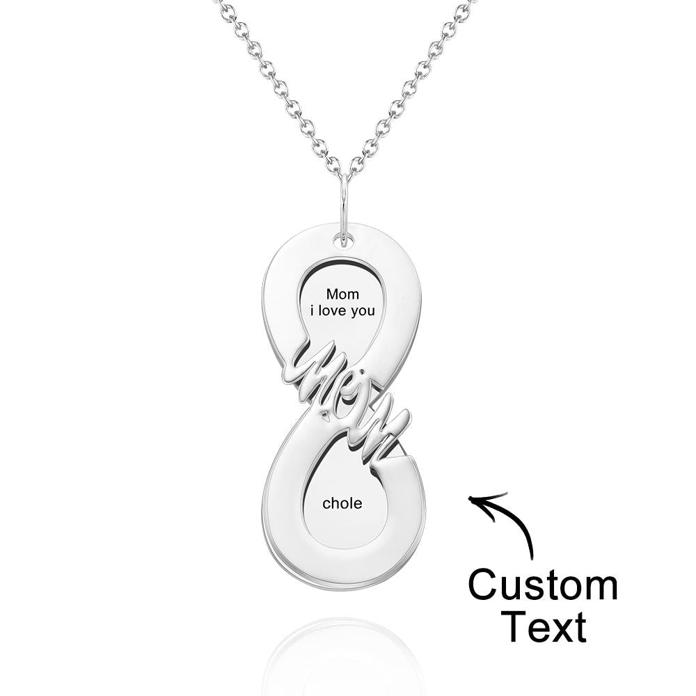 Mom Infinity - Personalized Mother Engraved Infinity Necklace