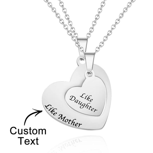 Personalized Engraved Elegant Heart Pendant Necklace