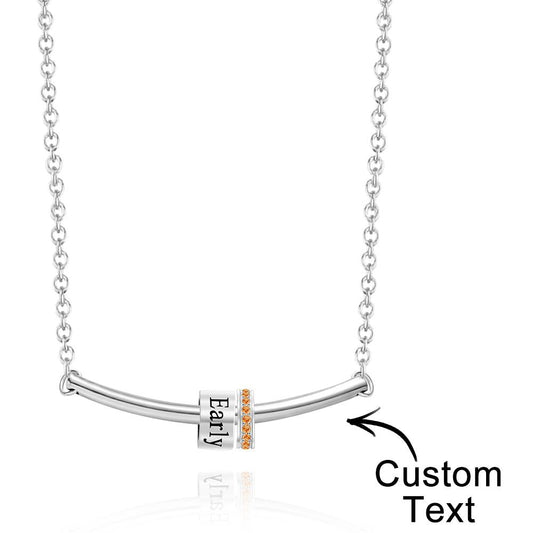 Personalized Diamond Beads Engraved Charm