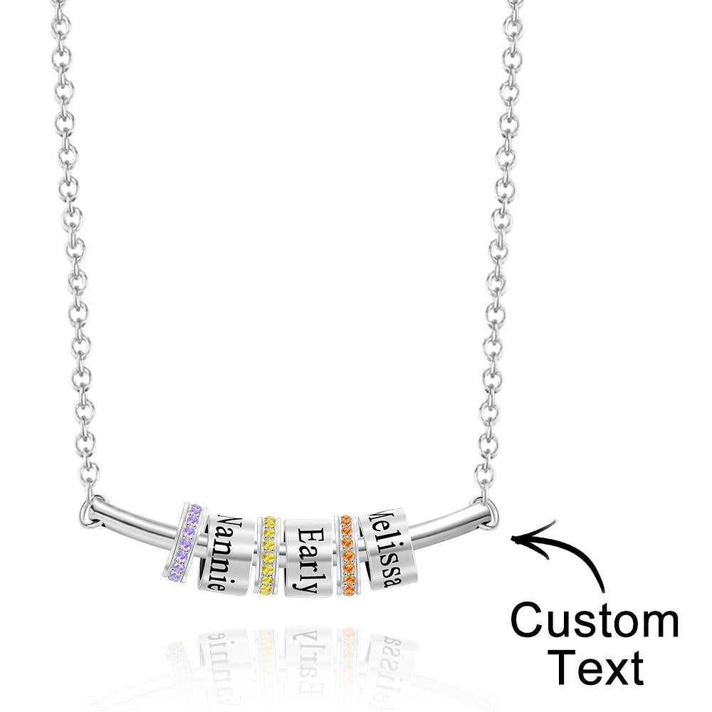 Personalized Diamond Beads Engraved Charm