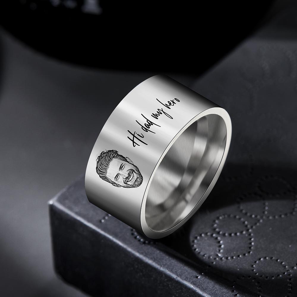Photo Engraved Words - Personalized Ring