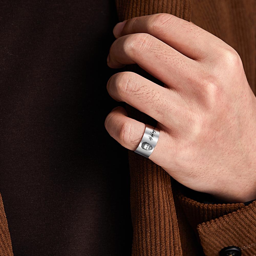 Photo Engraved Words - Personalized Ring