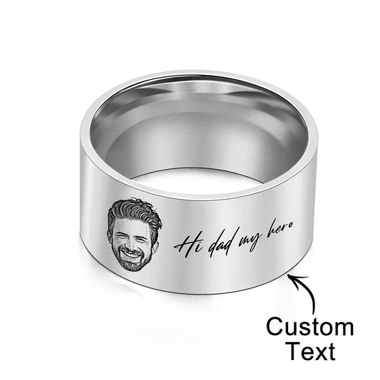 Photo Engraved Words - Personalized Ring
