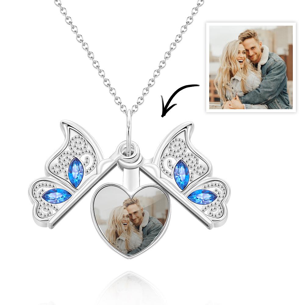 Personalized Photo Butterfly Pendant