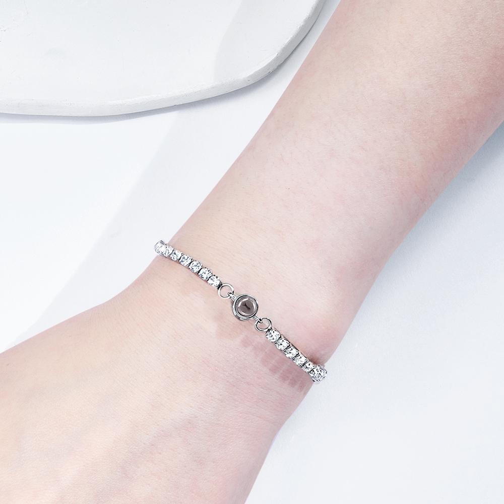 Personalized Diamonds Photo Projection Charm