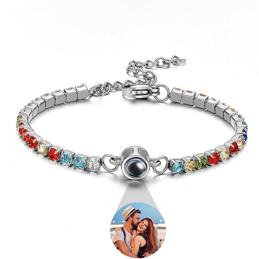Personalized Diamonds Photo Projection Charm