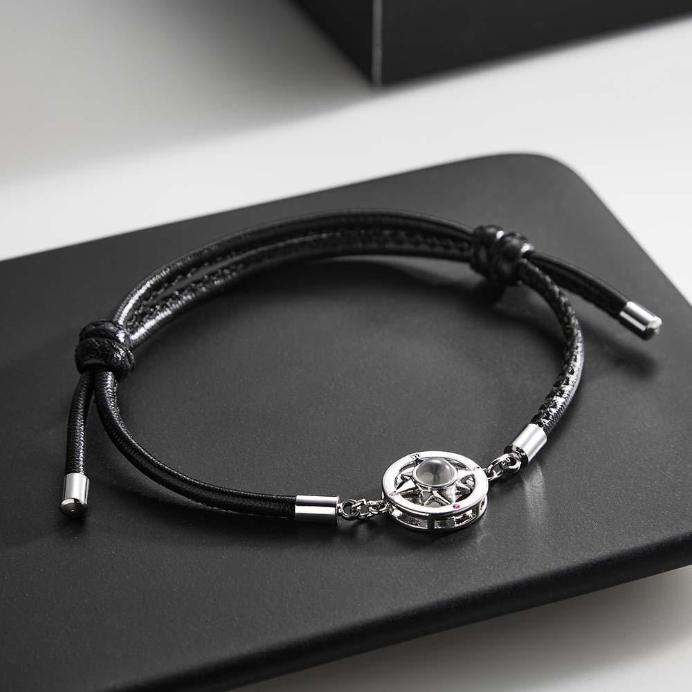 Personalized Compass Projection Charm