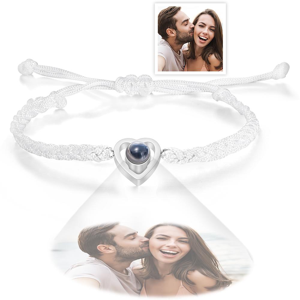 Personalized Heart-shaped Photo Projection Bracelet