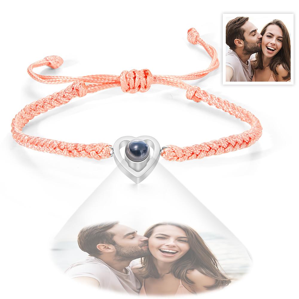 Personalized Heart-shaped Photo Projection Bracelet
