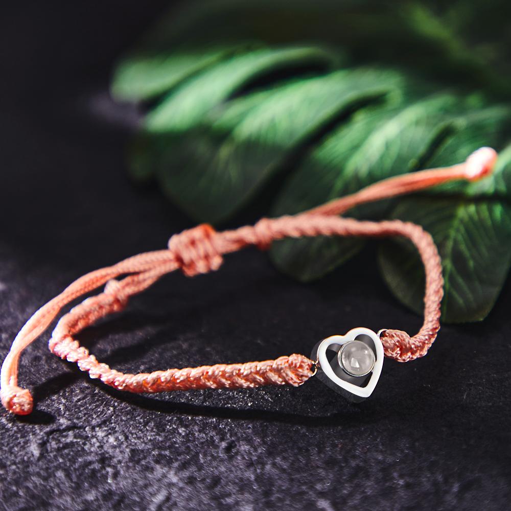 Personalized Heart-shaped Photo Projection Bracelet