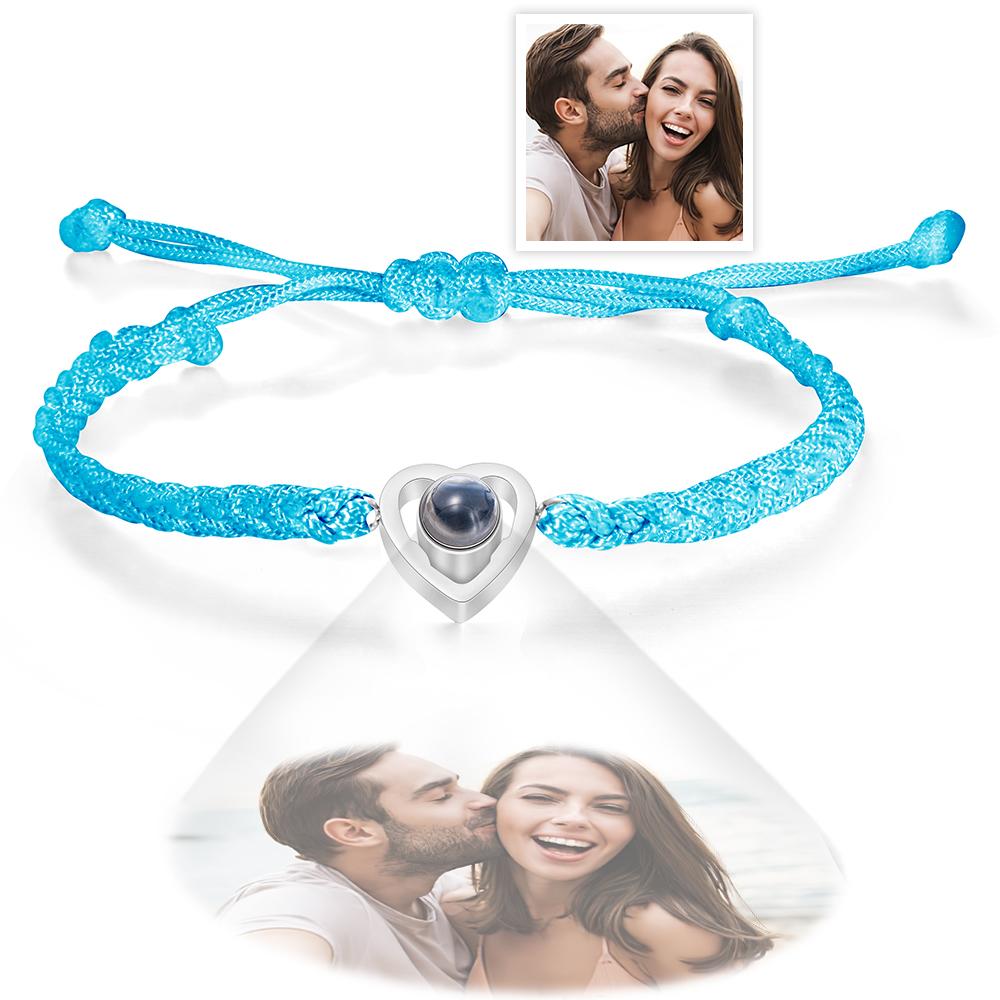 Personalized Heart-shaped Photo Projection Bracelet