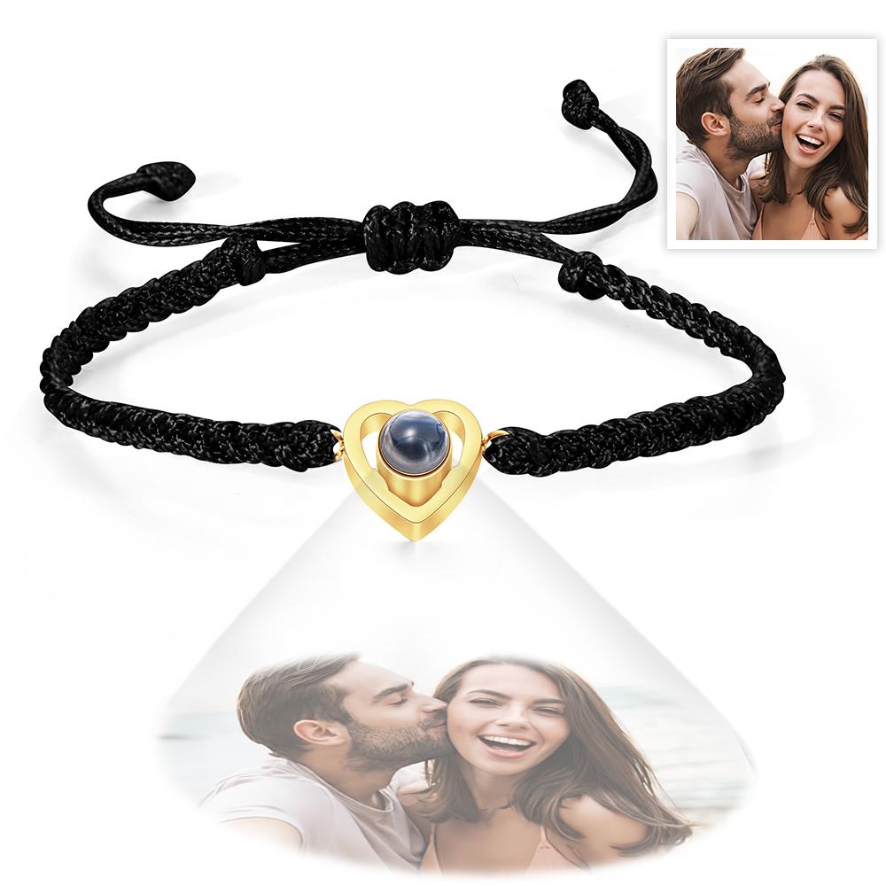 Personalized Heart-shaped Photo Projection Bracelet