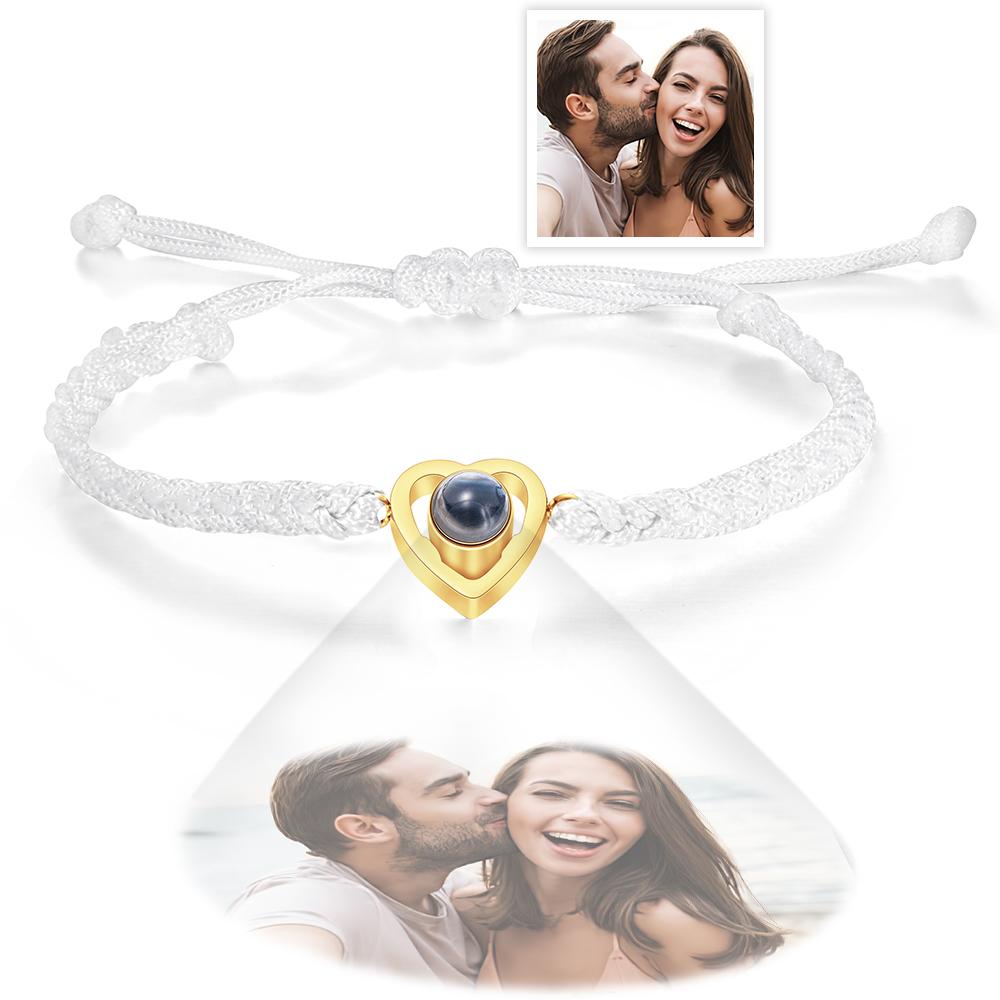 Personalized Heart-shaped Photo Projection Bracelet