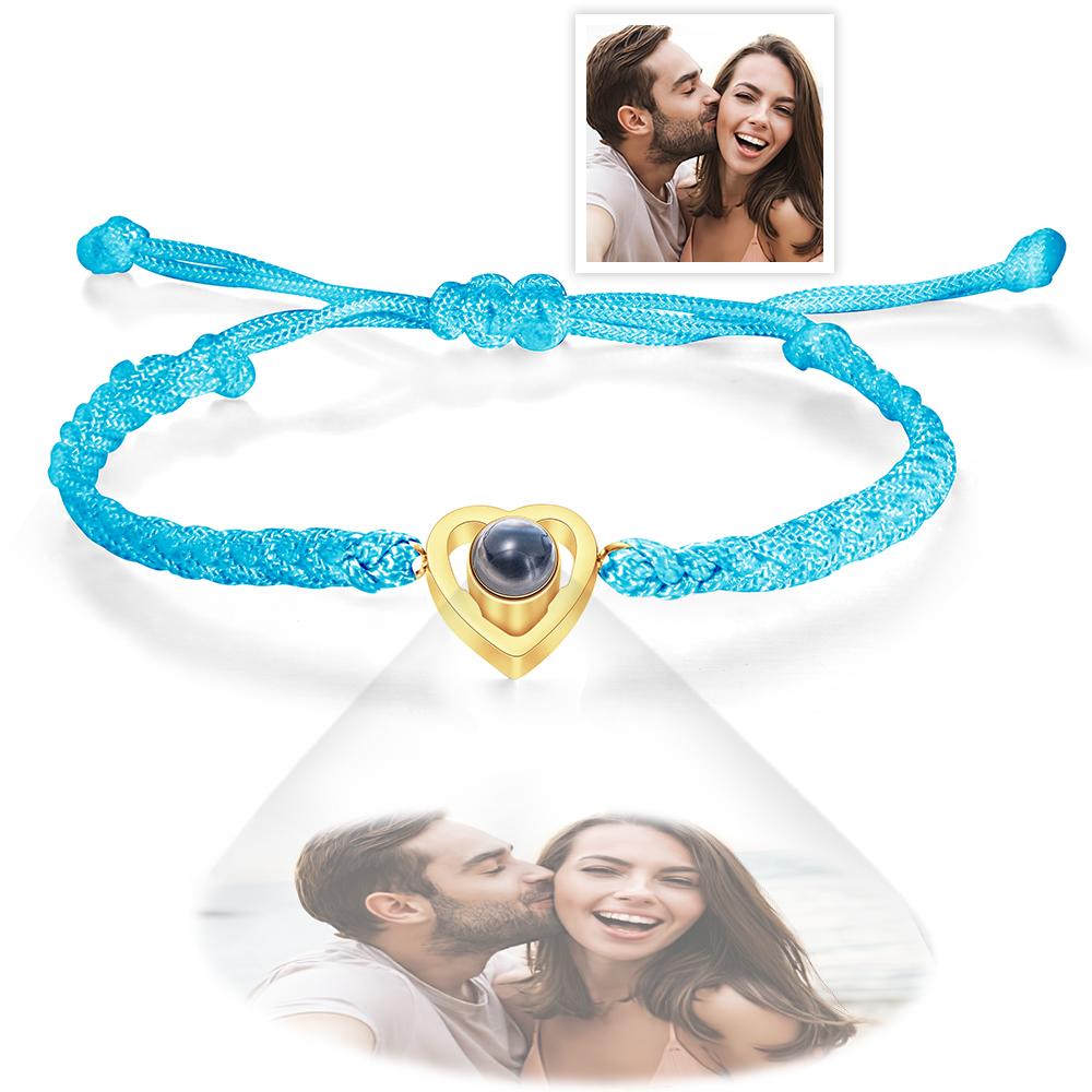 Personalized Heart-shaped Photo Projection Bracelet