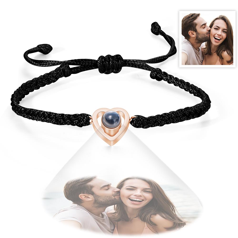 Personalized Heart-shaped Photo Projection Bracelet