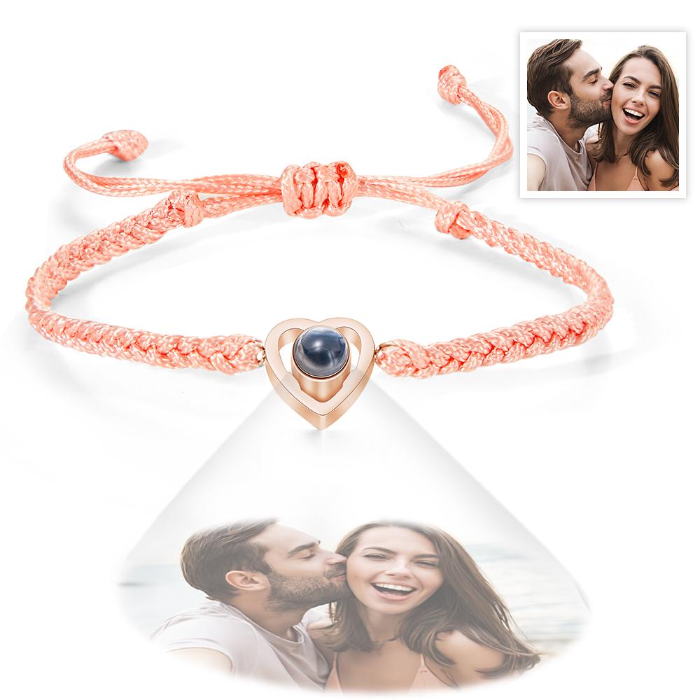 Personalized Heart-shaped Photo Projection Bracelet