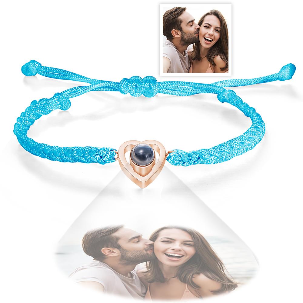 Personalized Heart-shaped Photo Projection Bracelet