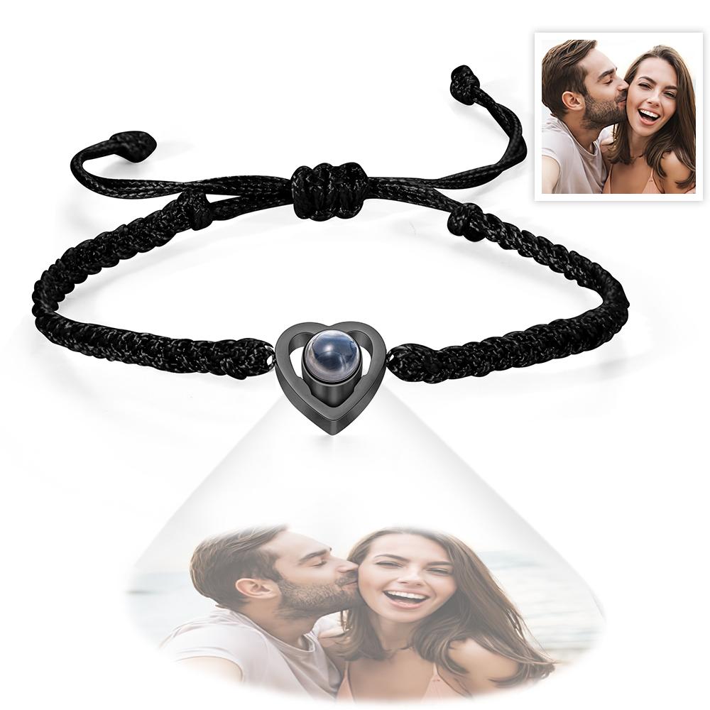 Personalized Heart-shaped Photo Projection Bracelet