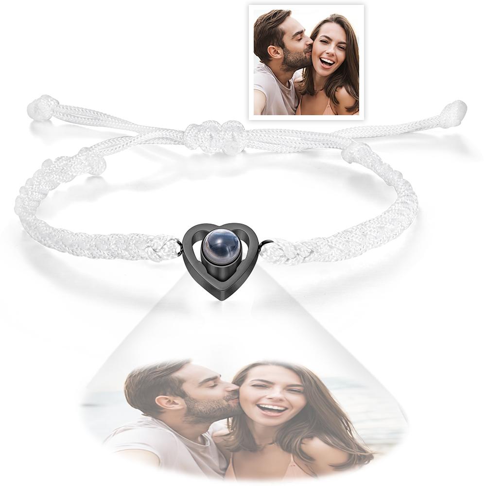 Personalized Heart-shaped Photo Projection Bracelet