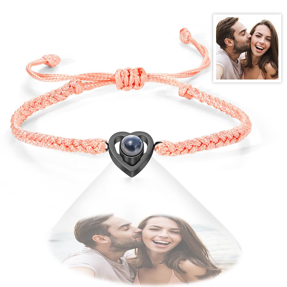 Personalized Heart-shaped Photo Projection Bracelet