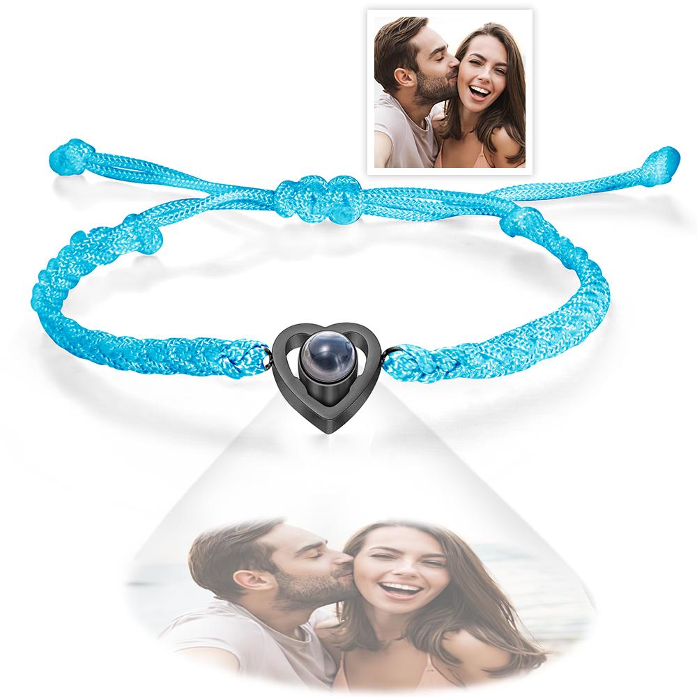 Personalized Heart-shaped Photo Projection Bracelet