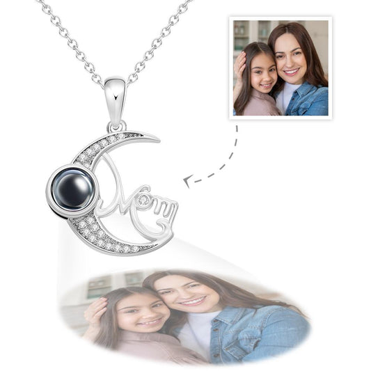 Moon Photo Projection Charm - Personalized Mother Moon Photo Projection Charm