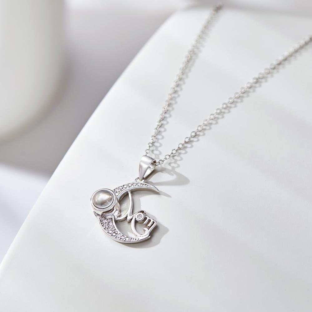 Moon Photo Projection Charm - Personalized Mother Moon Photo Projection Charm