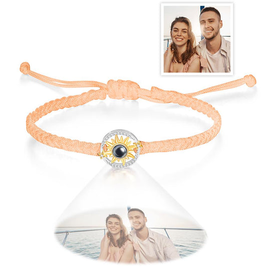 Personalized Sun Flower Photo Projection Charm