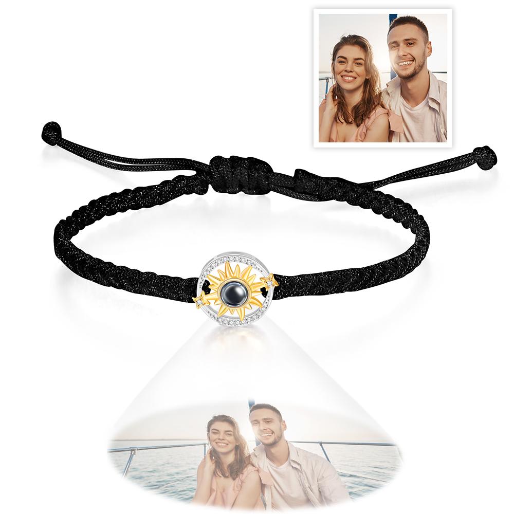 Personalized Sun Flower Photo Projection Charm