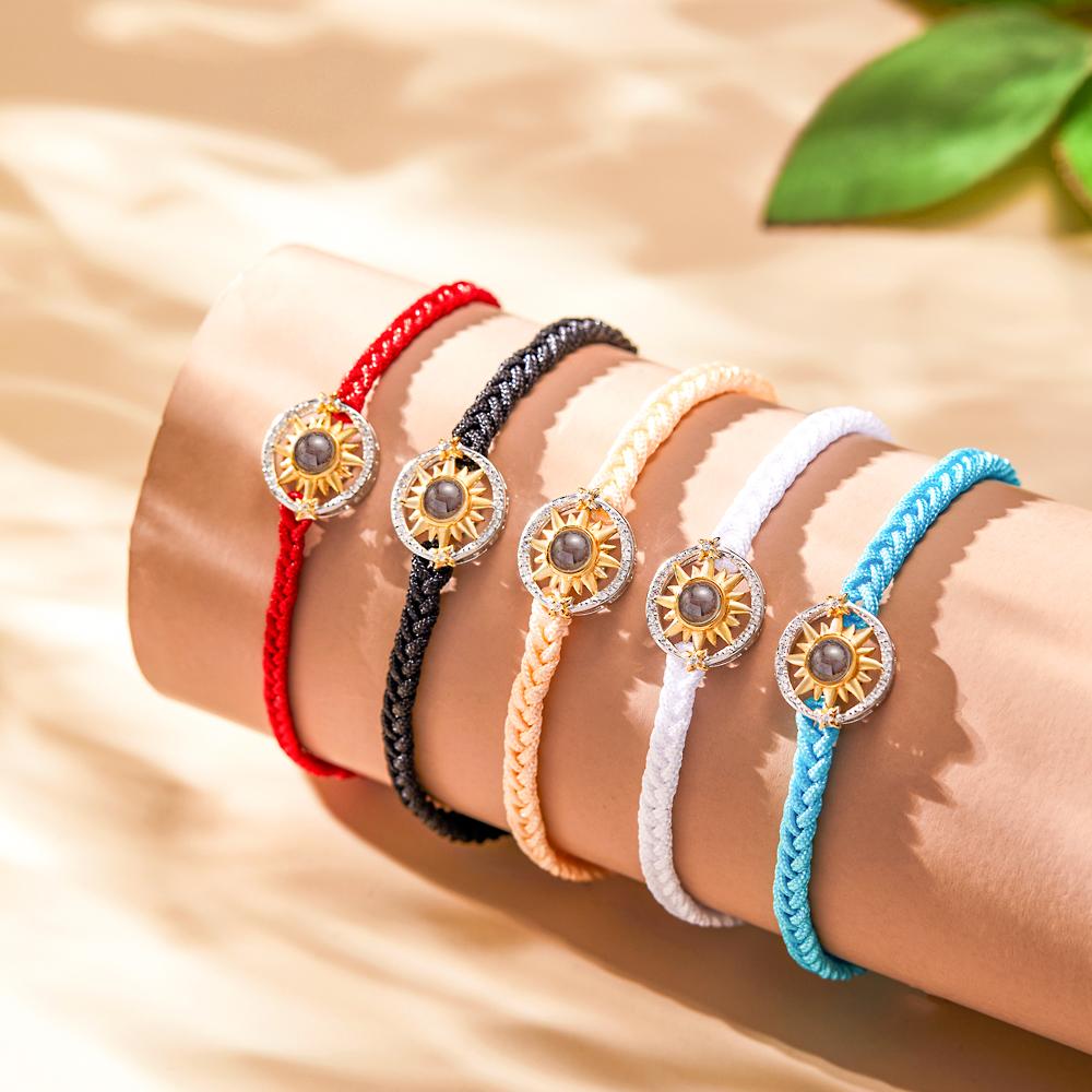 Personalized Sun Flower Photo Projection Charm