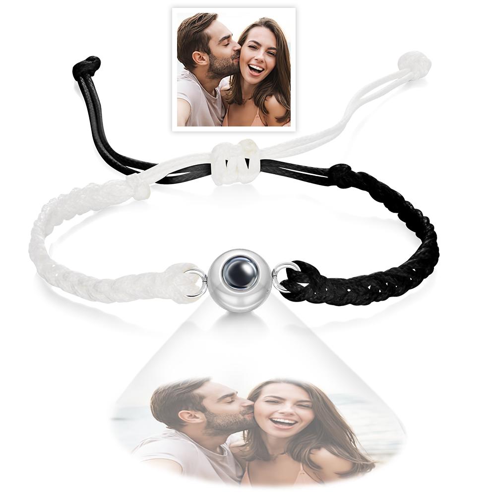 Personalized Black and White Photo Projection Charm