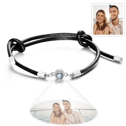 Personalized Adjustable Leather Photo Projection Charm