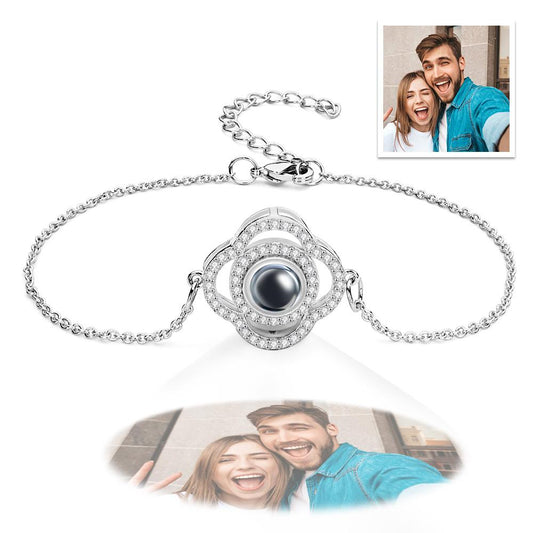 Personalized Clover Photo Projection Charm