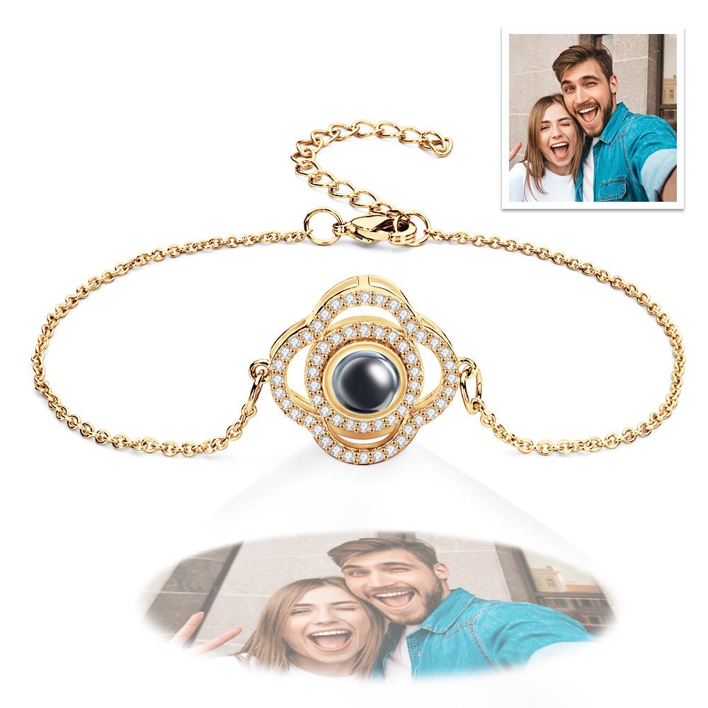 Personalized Clover Photo Projection Charm