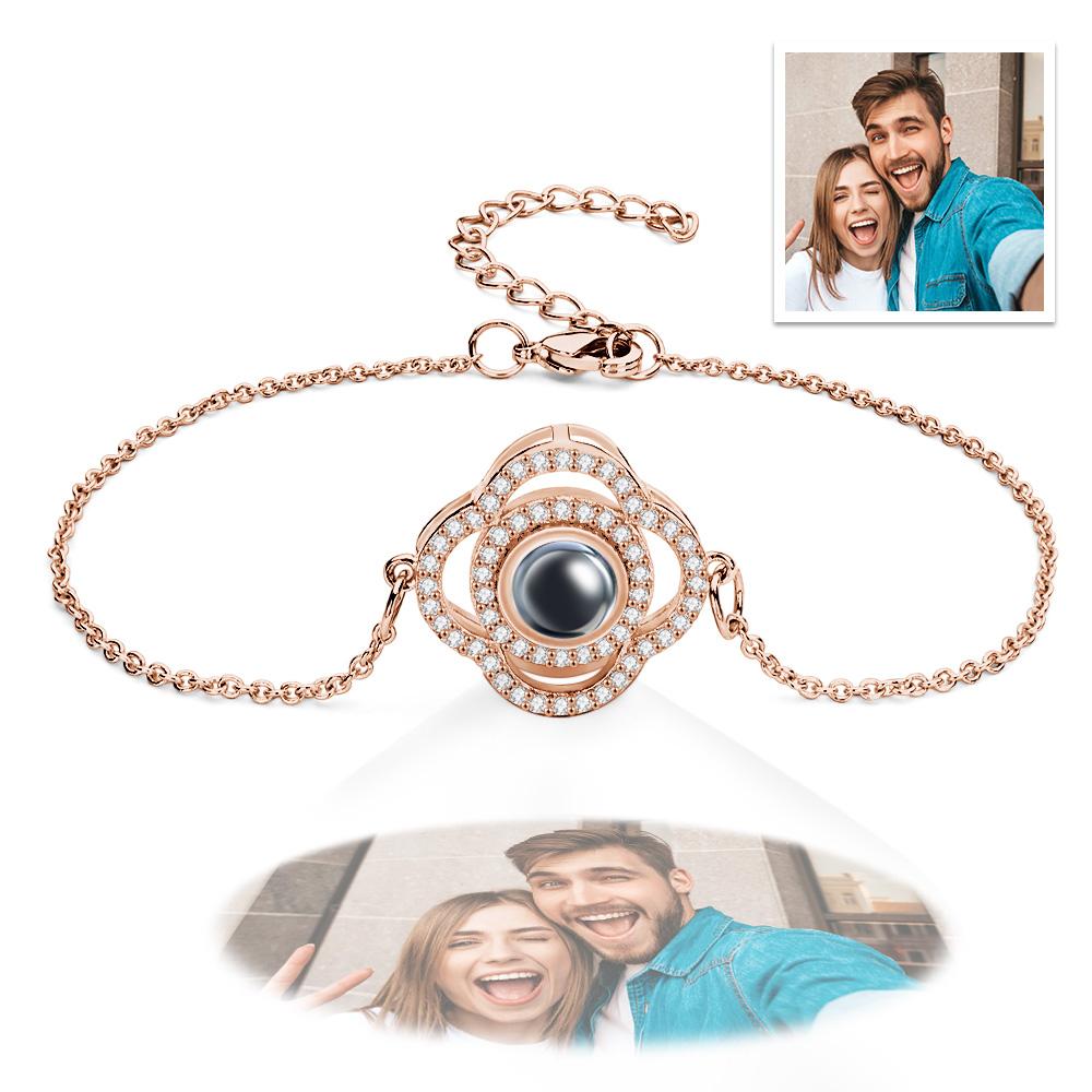 Personalized Clover Photo Projection Charm
