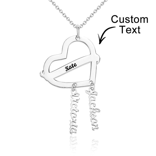 Nana's Babies - Personalized Grandma Engraved Dream Catcher Heart Necklace