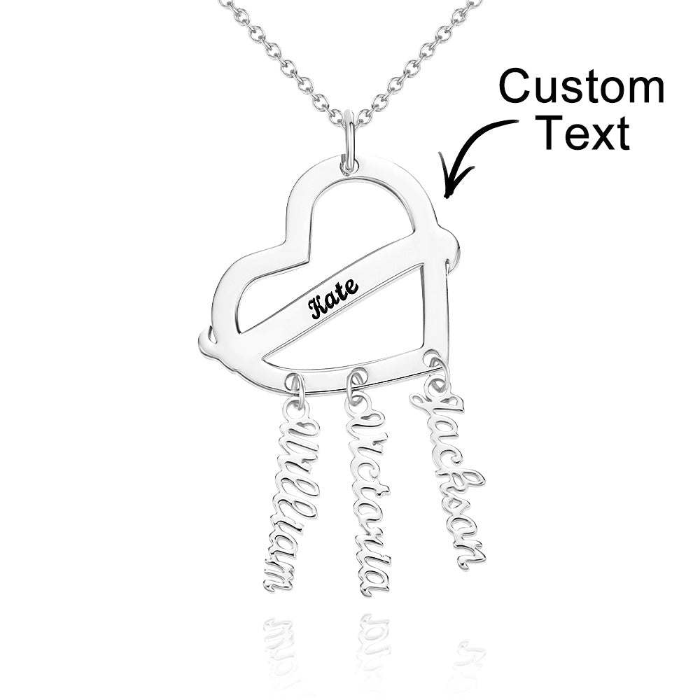 Nana's Babies - Personalized Grandma Engraved Dream Catcher Heart Necklace