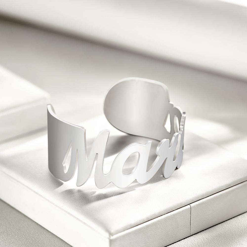 Unique Name - Personalized Name Wide Bracelet