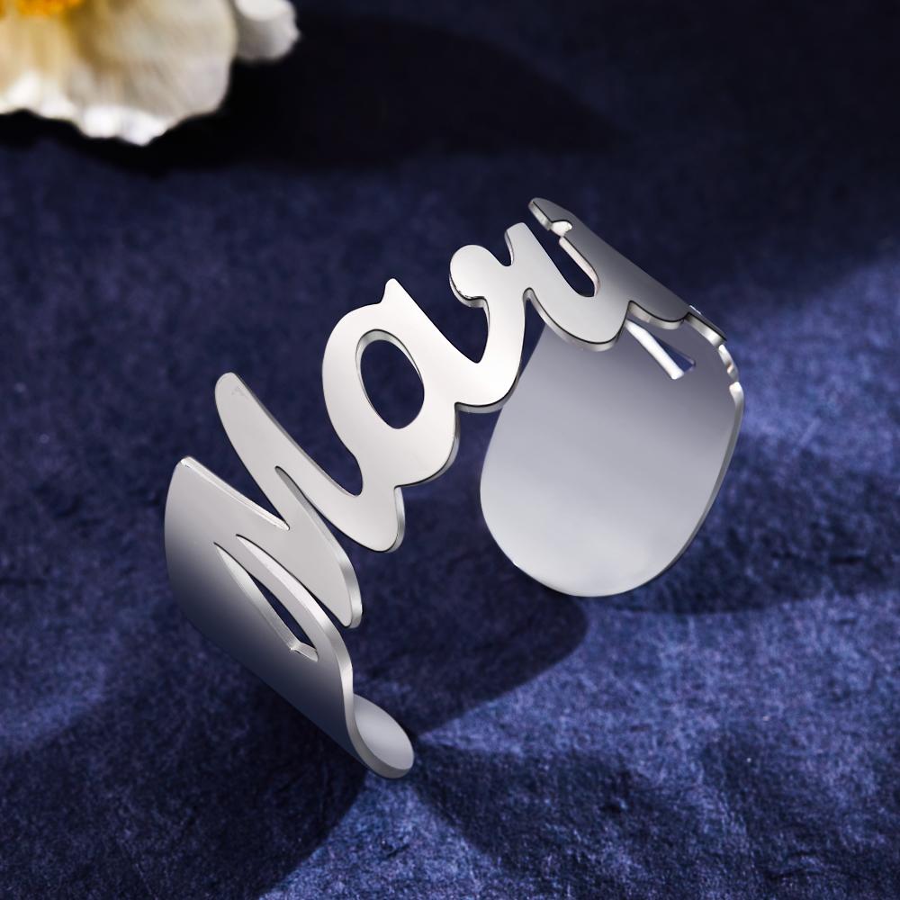 Unique Name - Personalized Name Wide Bracelet