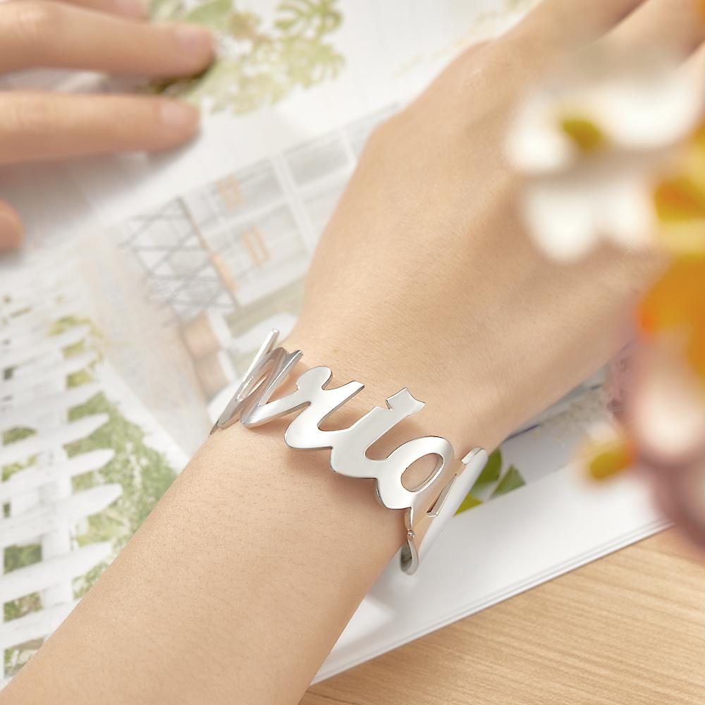 Unique Name - Personalized Name Wide Bracelet