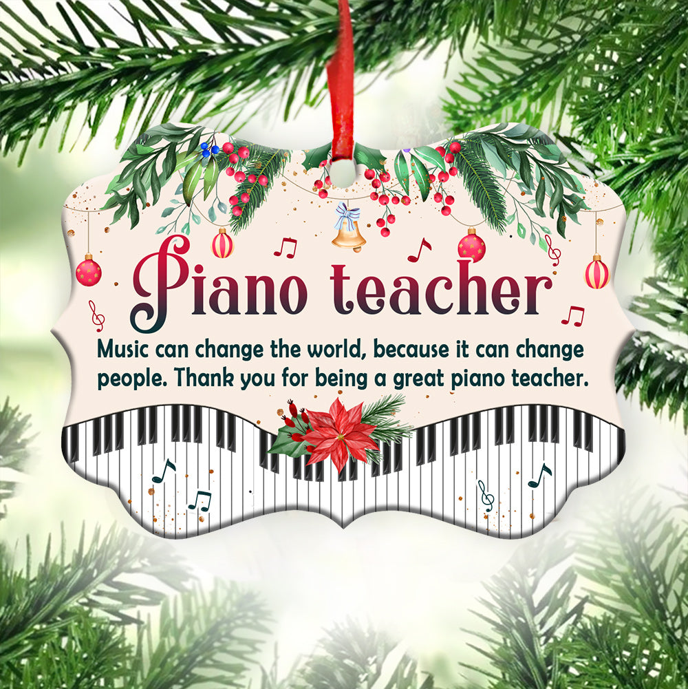 Teacher Gift Piano Teacher Teacher - Medallion Aluminium Ornament (Printed On Both Sides) 1122