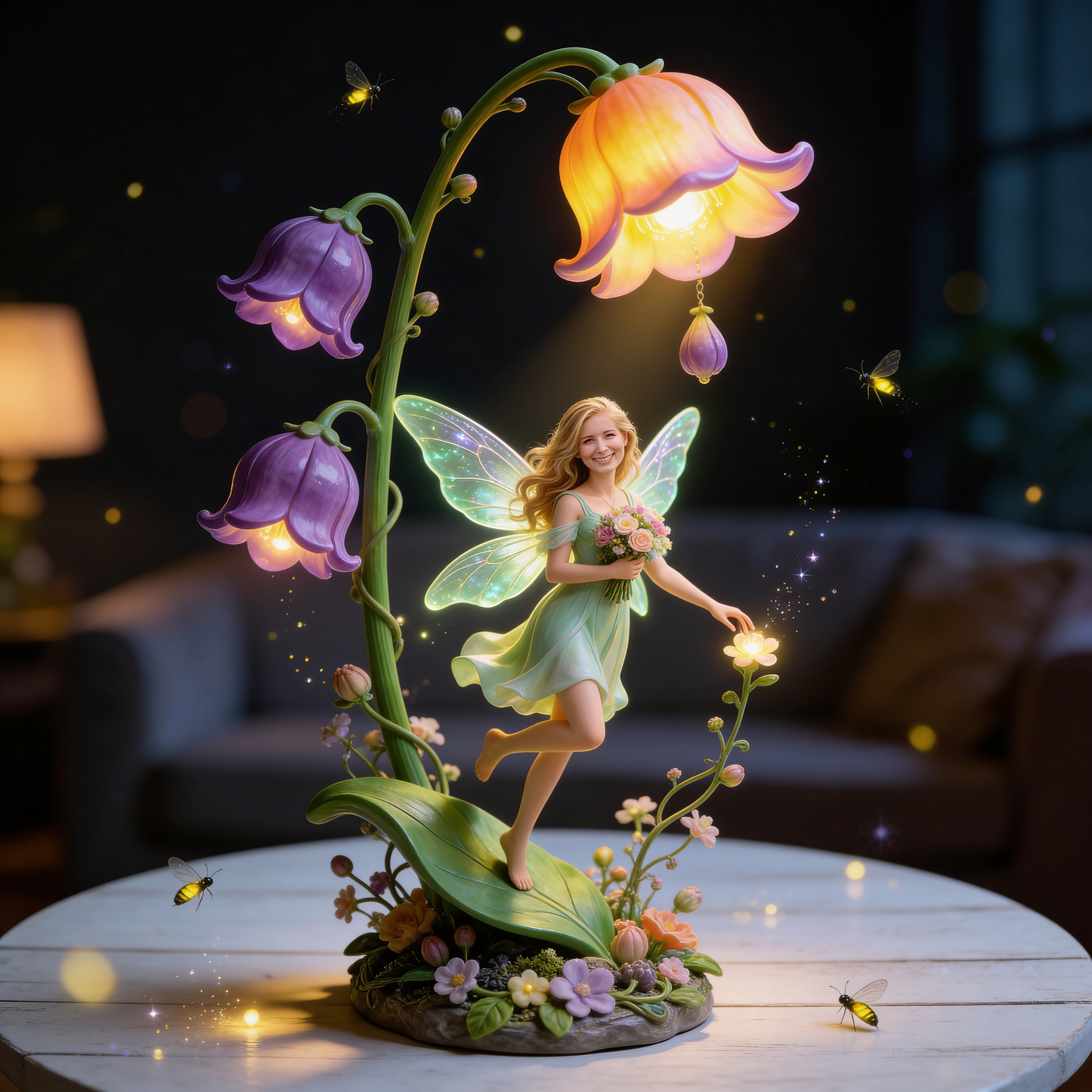 Self Love Gift, Gift for Women - Personalized Flower Lover Acrylic LED Night Light