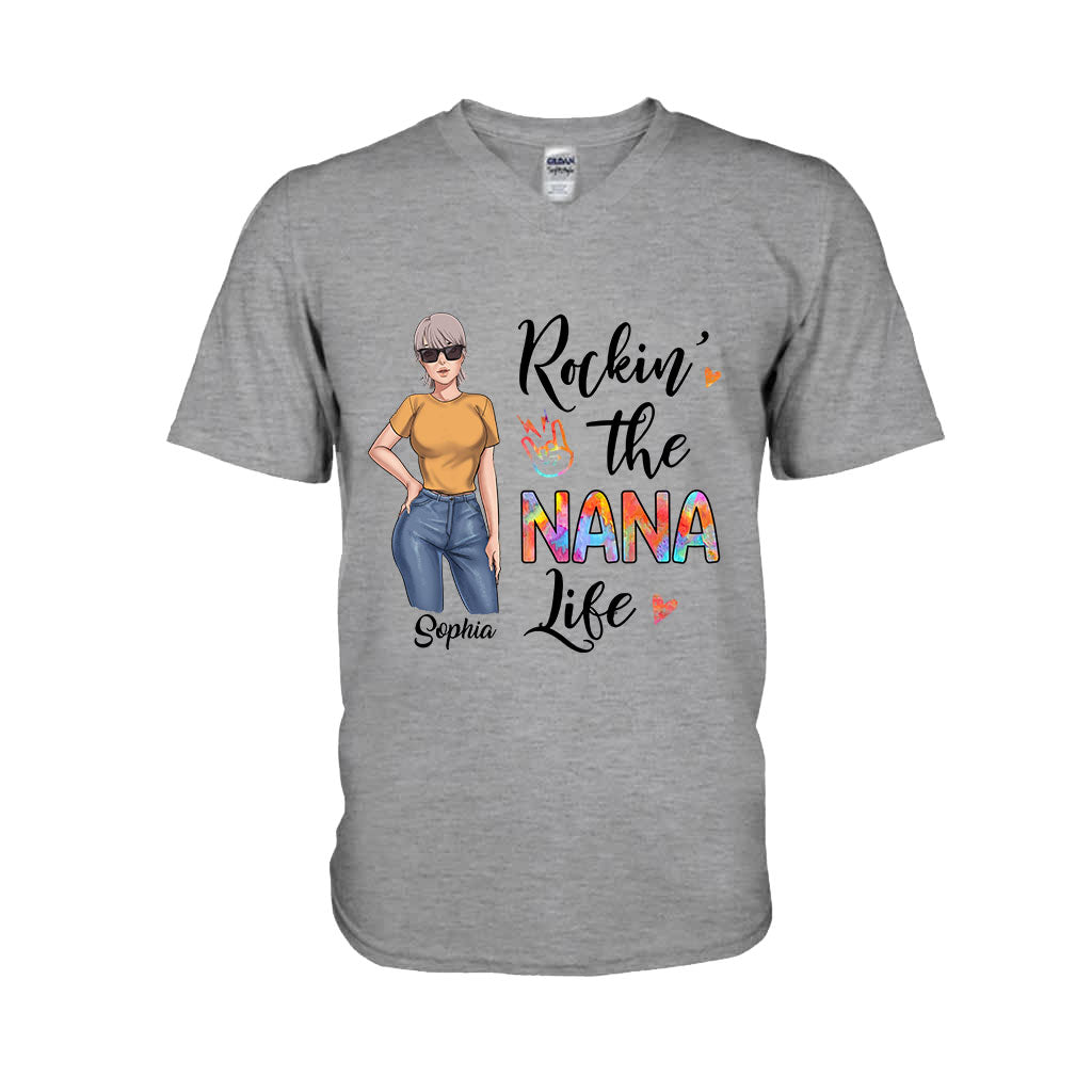 Rockin' The Nana Life - Gift for grandma, mom - Personalized T-shirt And Hoodie