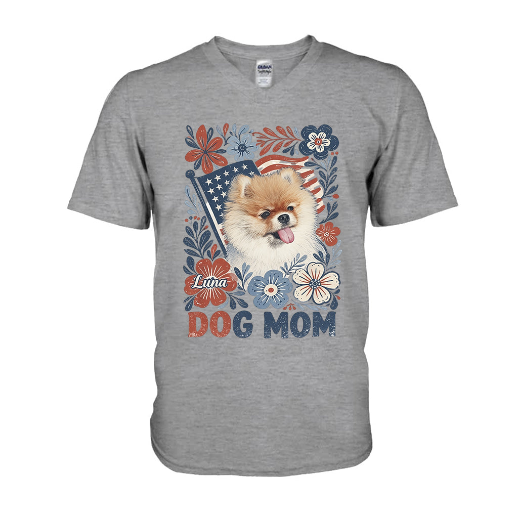 Dog Mom In This 4th Of July - Personalized Dog T-shirt And Hoodie