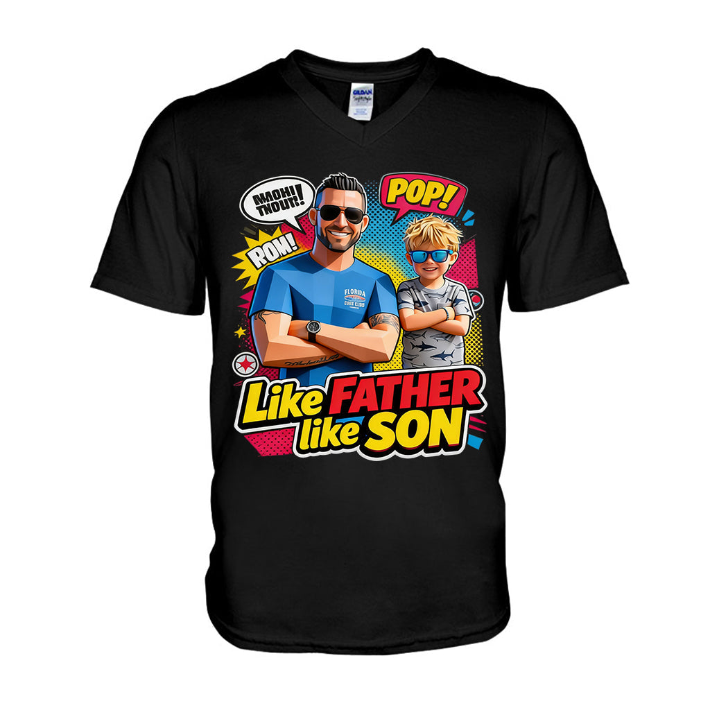 Popart Style Gift - Personalized Father T-shirt And Hoodie