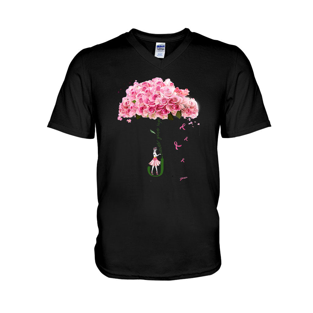 Never Give Up - Breast Cancer Awareness T-shirt and Hoodie