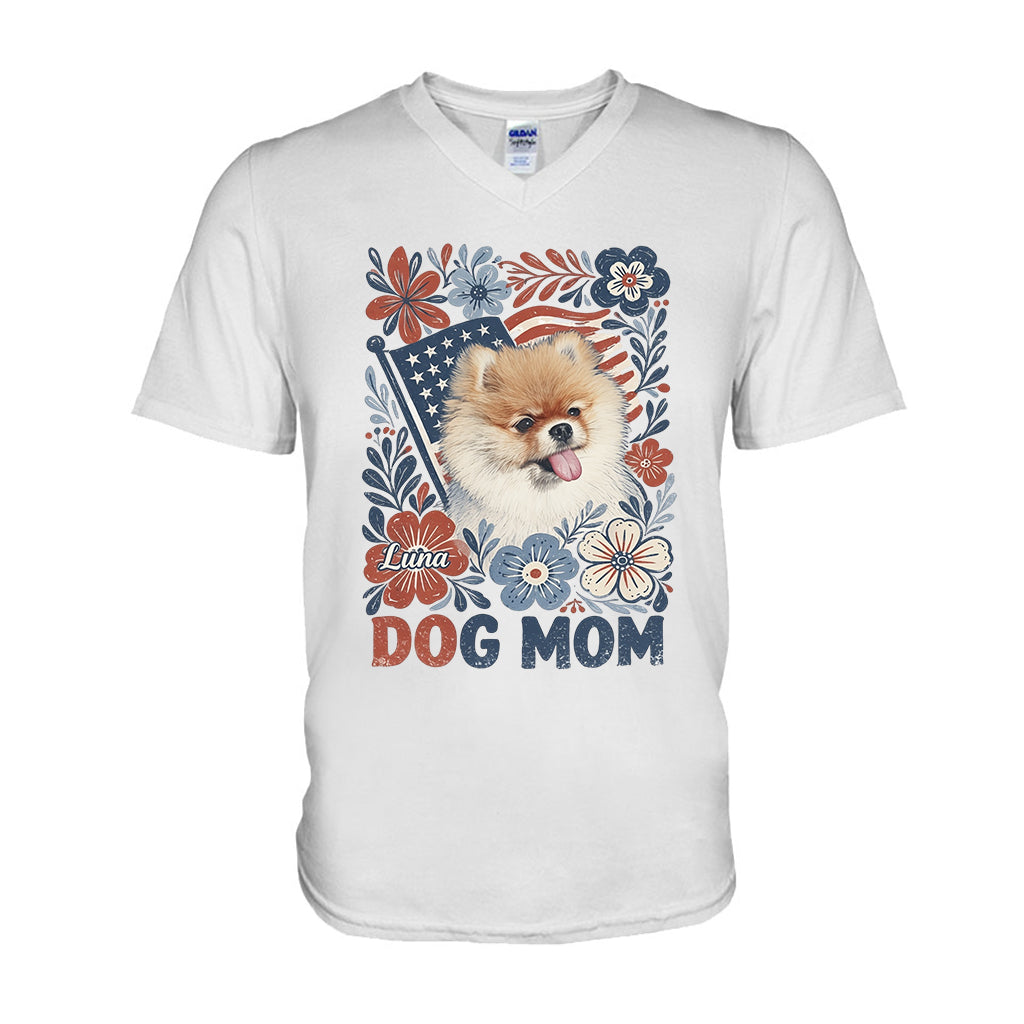 Dog Mom In This 4th Of July - Personalized Dog T-shirt And Hoodie