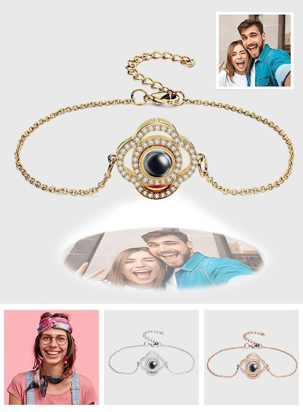 Personalized Clover Photo Projection Charm