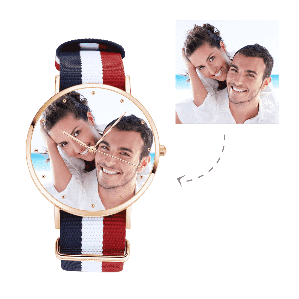Personalized Unisex Engraved Rose Goldtone Photo