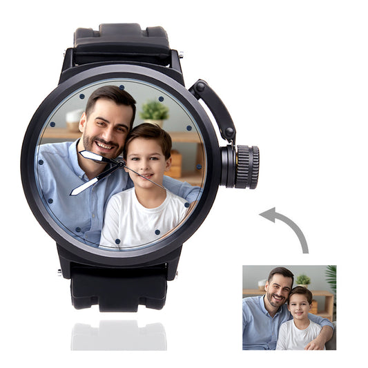 Personalized Men's Custom Family Photo Sport Plastic Strap